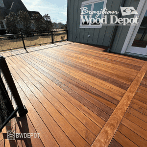 Residential outdoor deck built with Ipe 1×6 grooved decking boards installed using hidden fasteners.