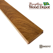 Single Ipe 1×4 T&G board showing smooth face and full 3.5-inch net width for premium porch decking.