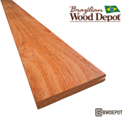 Cumaru 1x6 decking board with a single edge groove for hidden fasteners