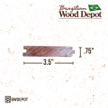 Brown Balau 1×4 tongue and groove board dimensions showing 3.5 inch net face and 0.75 inch thickness