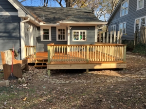 Garapa 1x6 decking installed with stainless steel surface screws on residential deck