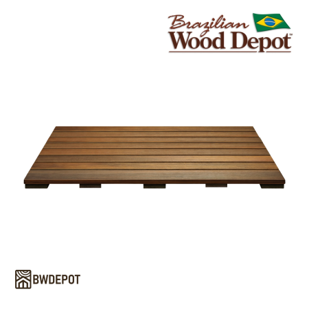 Single ipe deck tile 24x48 shown on white background