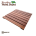 Red Balau Deck Tiles shown at angle; 24x24 hardwood deck tiles with smooth surface