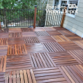 Red Balau Deck Tiles installed in staggered layout on outdoor patio