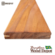 Garapa Decking 5/4x6 Grooved board profile showing dual kerf edges for hidden fastening