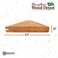 Garapa decking 1x6 board profile showing 3/4 inch thickness and 5.5 inch width with hidden fastener groove