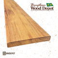 Angled view of Garapa 1x6 decking solid hardwood board