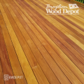 Garapa decking 5/4x6 installed deck surface with mixed natural tones