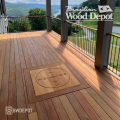 Garapa decking installed using hidden fasteners on a covered deck