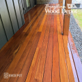 Garapa decking installed with rich natural color and smooth surface