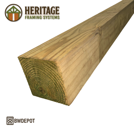 Heritage 6x6 UC4B pressure treated deck framing post made from #1 grade Southern Yellow Pine
