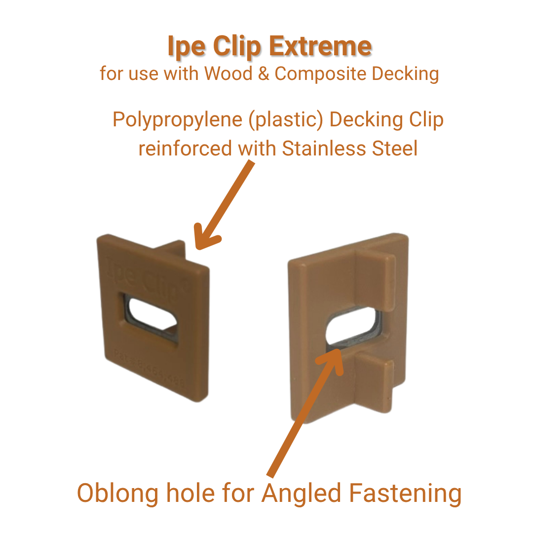 Ipe Clip Extreme hidden deck fastener