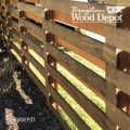 Fence Grade Ipe hardwood privacy wall with horizontal slat design