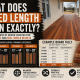 Infographic-style featured image explaining mixed-length hardwood decking with example board tallies, length categories, and a real hardwood porch installation.