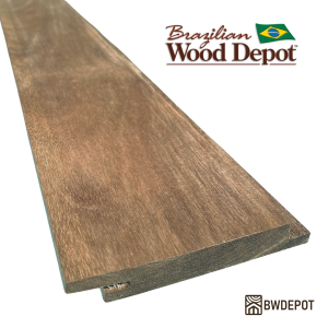 Siding Profile | Brazilian Wood Depot Brown Balau RainScreen siding board profile with hidden fastener groove