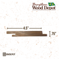 Ipe RainScreen Siding profile dimensions showing 4.5 inch face coverage and 0.75 inch thickness