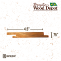 Tigerwood RainScreen Siding profile dimensions showing 4.5 inch face and .75 inch thickness