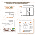 Engineering dimensions and specifications for BWD Hidden Deck Clips used with grooved Ipe decking.
