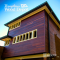Modern residential home featuring Cumaru RainScreen Siding exterior hardwood cladding