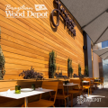 Commercial building featuring Garapa RainScreen hardwood cladding from Brazilian Wood Depot