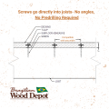 BWD Hidden Deck Clips install vertically into joists without angled screws or predrilling.