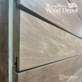 Close-up of Brown Balau RainScreen siding hidden fastener system