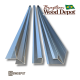 BWD aluminum rain-screen siding trim profiles for Ipe siding including outside corner, J-mold and inside corner trim.
